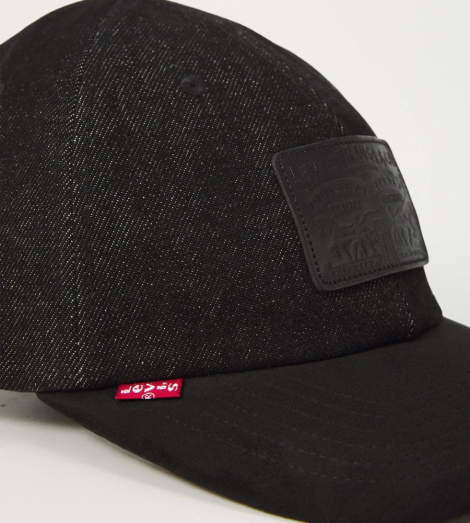 Джинсовая кепка Levi's бейсболка 1159842495 (Черный One size)