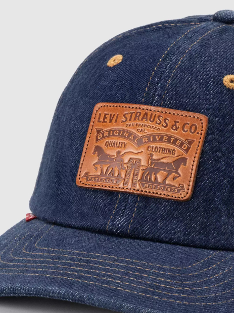 Джинсова кепка бейсболка Levi's 1159844952 (Синій One size)
