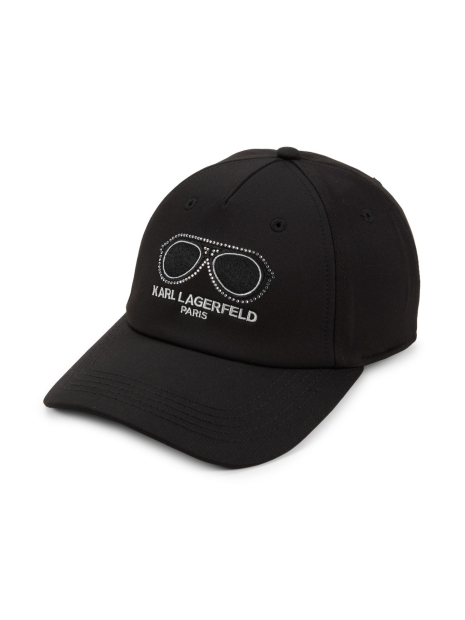 Кепка Karl Lagerfeld Paris бейсболка с логотипом из страз 1159846301 (Черный One Size)