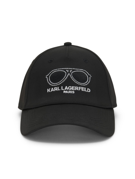 Кепка Karl Lagerfeld Paris бейсболка с логотипом из страз 1159846301 (Черный One Size)