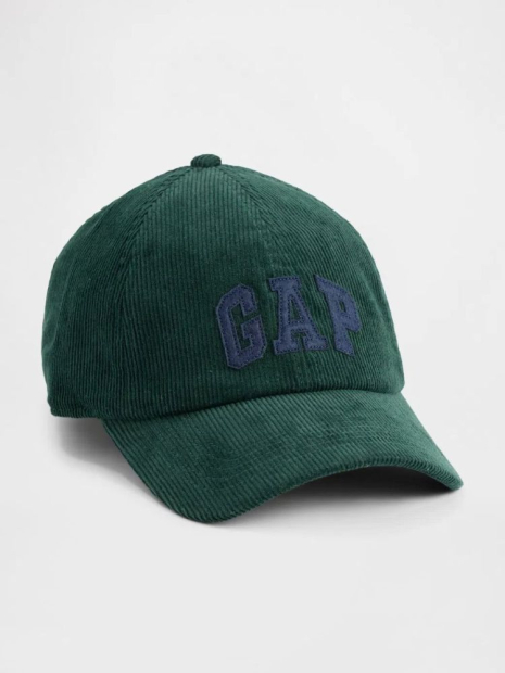 Вельветовая кепка GAP с логотипом 1159848031 (Зеленый One size)