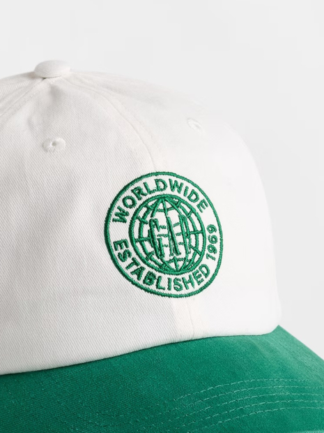 Стильная кепка GAP бейсболка с логотипом 1159848032 (Белый/Зеленый One size)