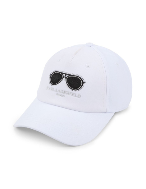 Кепка Karl Lagerfeld Paris бейсболка з оздобленням зі страз 1159851159 (Білий One Size)