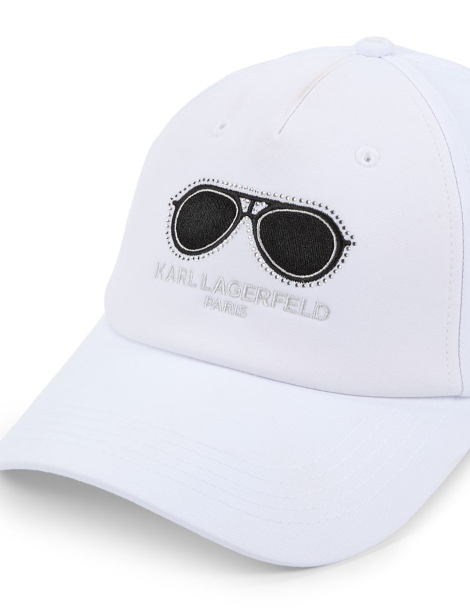 Кепка Karl Lagerfeld Paris бейсболка з оздобленням зі страз 1159851159 (Білий One Size)