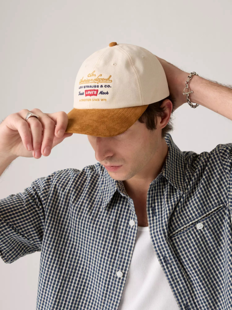 Кепка Levi's бейсболка 1159856665 (Коричневий/Молочний One size)