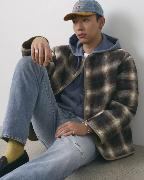 Кепка Levi's бейсболка 1159856667 (Коричневый/Синий One size)