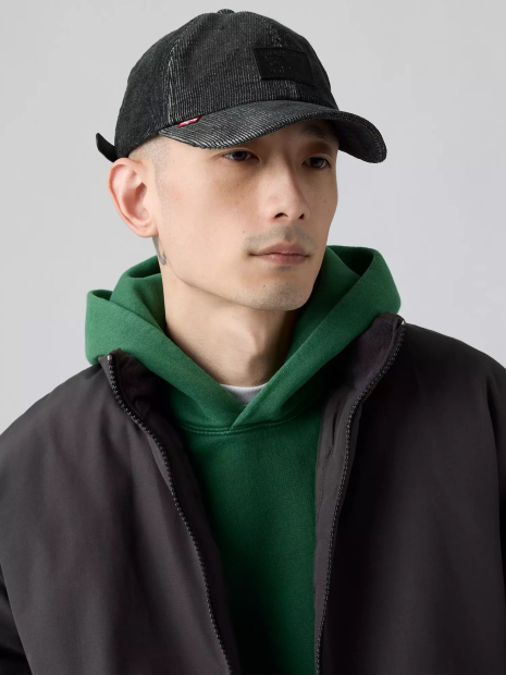 Вельветова кепка Levi's бейсболка 1159856676 (Сірий One size)