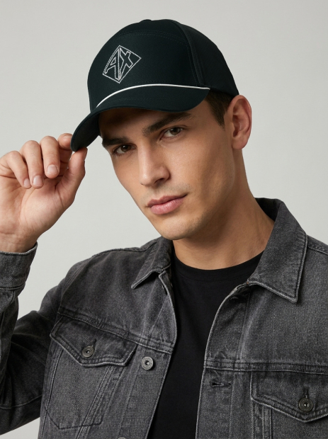 Мужская кепка Armani Exchange бейсболка 1161635129 (Зеленый One size)