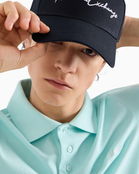 Кепка з логотипом бейсболка Armani Exchange 1161848752 (Синій One size)