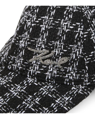 Твидовая кепка Karl Lagerfeld Paris с логотипом 1159840391 (Черный One Size)