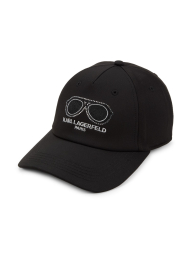 Кепка Karl Lagerfeld Paris бейсболка с логотипом из страз 1159846301 (Черный One Size)