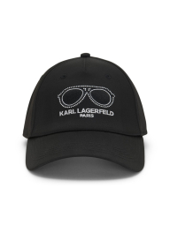 Кепка Karl Lagerfeld Paris бейсболка с логотипом из страз 1159846301 (Черный One Size)