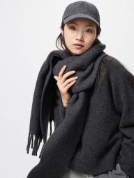 Кепка UNIQLO из смеси шерсти 1159853386 (Серый One size)