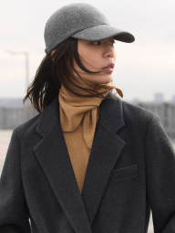 Кепка UNIQLO из смеси шерсти 1159853386 (Серый One size)