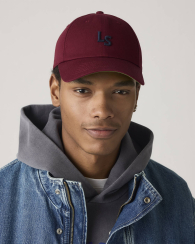 Кепка Levi's бейсболка 1159862724 (Бордовый One size)