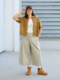Регулируемая кепка UNIQLO из смеси льна 1161332271 (Коричневый One size)