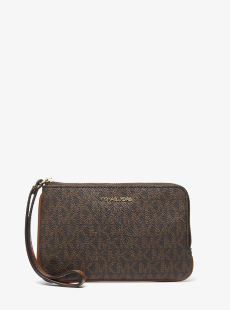 Клатч Jet Set Travel Michael Kors с принтом 1163170321 (Коричневый One size)