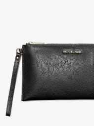 Шкіряна жіноча сумка-клатч Jet Set Travel Michael Kors на блискавці 1162771584 (Чорний One size)