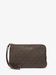 Клатч Jet Set Travel Michael Kors с принтом 1163170321 (Коричневый One size)