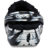 Теплі дитячі клоги Crocs сабо з хутром 25-26 (c9 US) 17 см Чорний/Білий 1159858578