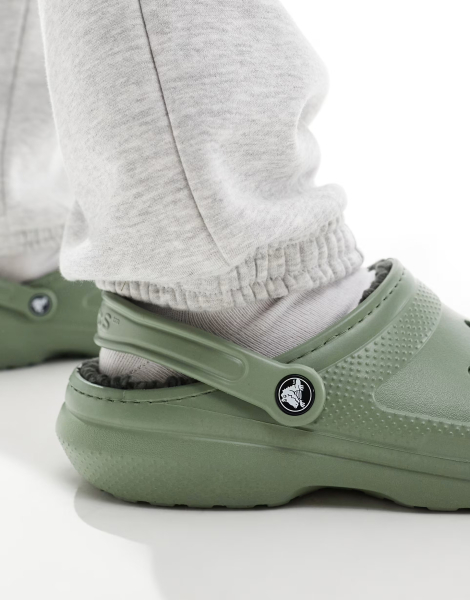 Утеплені клоги Crocs сабо з хутром 43-44 (m10/w12 US) 28,5 см Зелений 1159841699