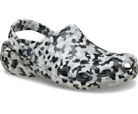 Клоги Classic Confetti Crocs сабо з принтом 37-38 (m5/w7 US) 24,5 см Чорний/Білий 1163392605