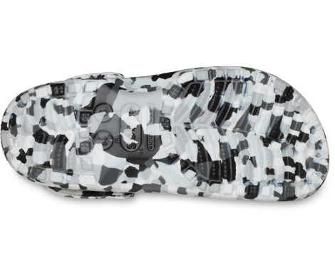Клоги Classic Confetti Crocs сабо з принтом 37-38 (m5/w7 US) 24,5 см Чорний/Білий 1163392605