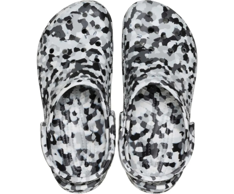 Клоги Classic Confetti Crocs сабо з принтом 37-38 (m5/w7 US) 24,5 см Чорний/Білий 1163392605