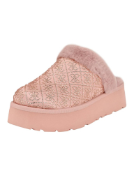 Женские клоги на меху Guess с отделкой стразами 37,5 (7 US) 25 см Розовый 1159840730