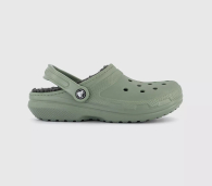 Утепленные клоги Crocs сабо с мехом 43-44 (m10/w12 US) 28,5 см Зеленый 1159841699