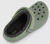 Утеплені клоги Crocs сабо з хутром 43-44 (m10/w12 US) 28,5 см Зелений 1159841699