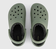 Утеплені клоги Crocs сабо з хутром 43-44 (m10/w12 US) 28,5 см Зелений 1159841699