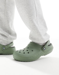 Утеплені клоги Crocs сабо з хутром 43-44 (m10/w12 US) 28,5 см Зелений 1159841699