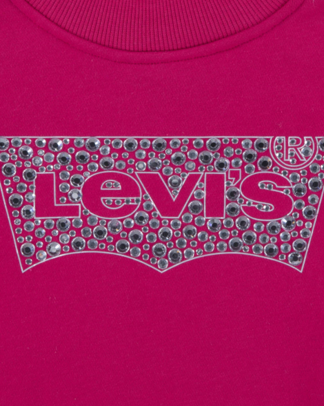 Детский свитшот Levi's с отделкой камнями 1159841921 (Розовый 128-140)