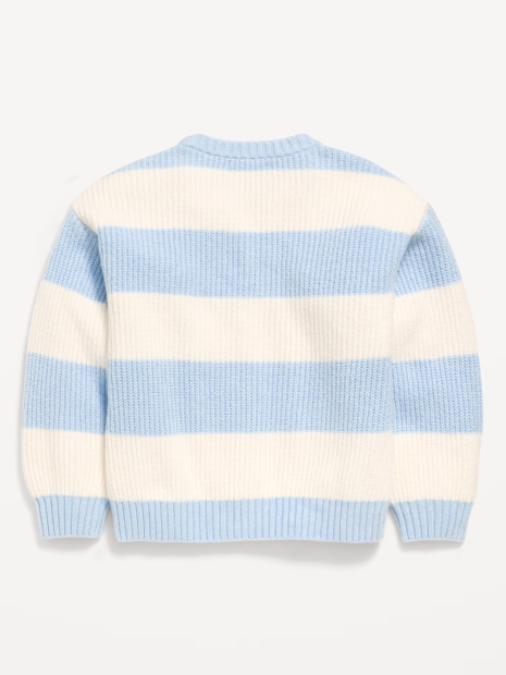 В'язаний підлітковий оверсайз- светр Old Navy 1159847971 (Білий/Блакитний XXL)