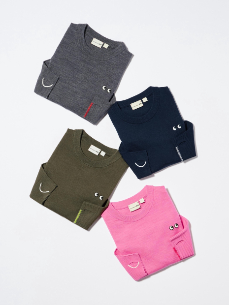 Детский свитер UNIQLO x Anya Hindmarch 1159856081 (Синий 9-10) на рост 135-145 см