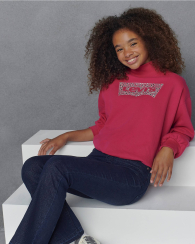 Детский свитшот Levi's с отделкой камнями 1159841921 (Розовый 128-140)