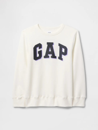 Детский свитшот на флисе GAP с логотипом 1159843154 (Молочный XL)
