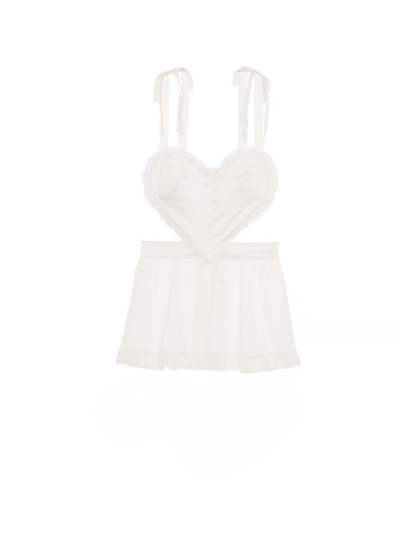 Игривый фартук-пеньюар Victoria's Secret 1159846589 (Молочный XS)