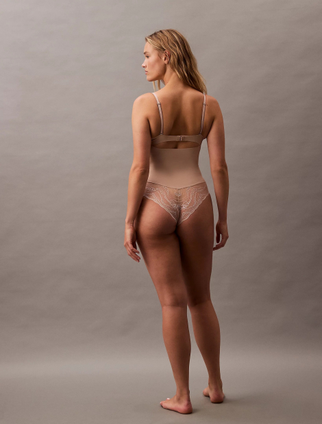 Женское боди Calvin Klein комбидресс 1159853887 (Бежевый L)