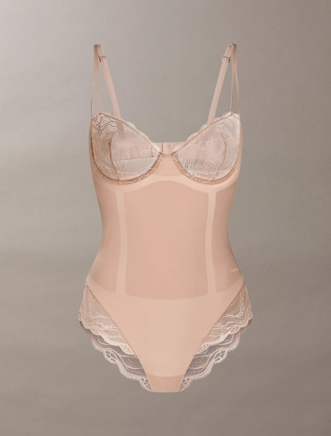 Женское боди Calvin Klein комбидресс 1159853887 (Бежевый L)