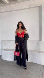 Женский комбидресс Victoria's Secret кружевное боди 1159818371 (Красный S)