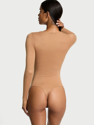 Женское боди Victoria's Secret FeatherSoft длинный рукав 1159838922 (Коричневый S)