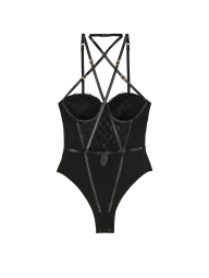 Жіночий комбідрес Victoria's Secret з ремінцями з екошкіри 1159840173 (Чорний XXL)