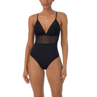 Женское боди DKNY с волнистым кружевом 1159843292 (Черный 36B)