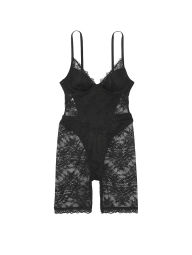 Женское кружевное боди Victoria's Secret шортиками 1159845729 (Черный S)