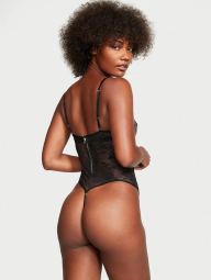 Женский комбидресс Victoria's Secret из экокожи 1159850915 (Черный M)