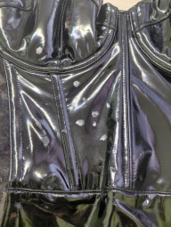 Женский комбидресс Victoria's Secret из экокожи 1159850915 (Черный M)