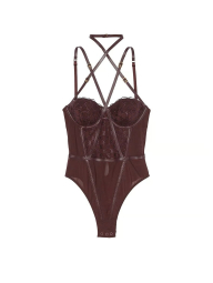 Жіночий комбідрес Victoria's Secret з ремінцями з екошкіри 1159852605 (Бордовий XXL)