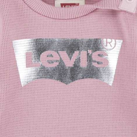 Детский комбинезон Levi's из вафельной ткани 1159848813 (Розовый 56-62)